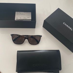 Chanel cat eye sunglasses brown